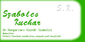 szabolcs kuchar business card