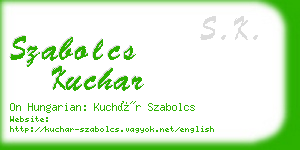 szabolcs kuchar business card